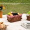 Double Handle Woodchip Basket with Liner - Perfect as Toy Organizer, Storing Fresh Fruits or Safeguarding Your Must-Have Beach Essentials for Unforgettable Holidays or Picnic Parties